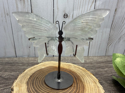 Butterfly Wings on Stand - Fluorite