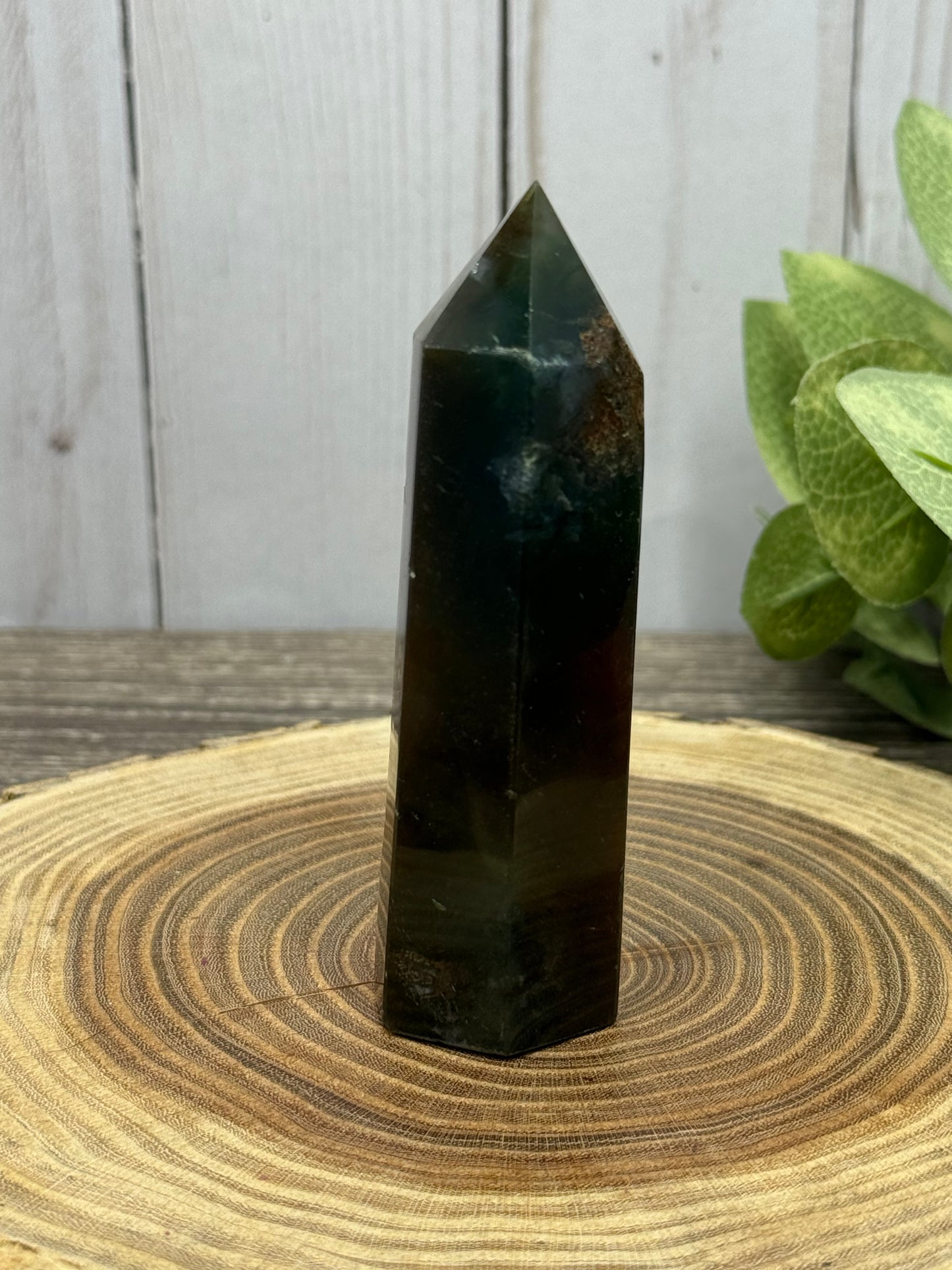 Moss Agate and Carnelian Mixed Tower