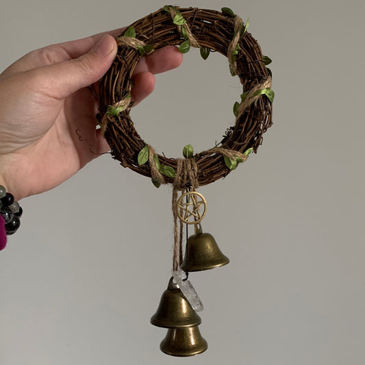 Witch Bells for Home Protection - Fake Vines/ Hanging Crystal