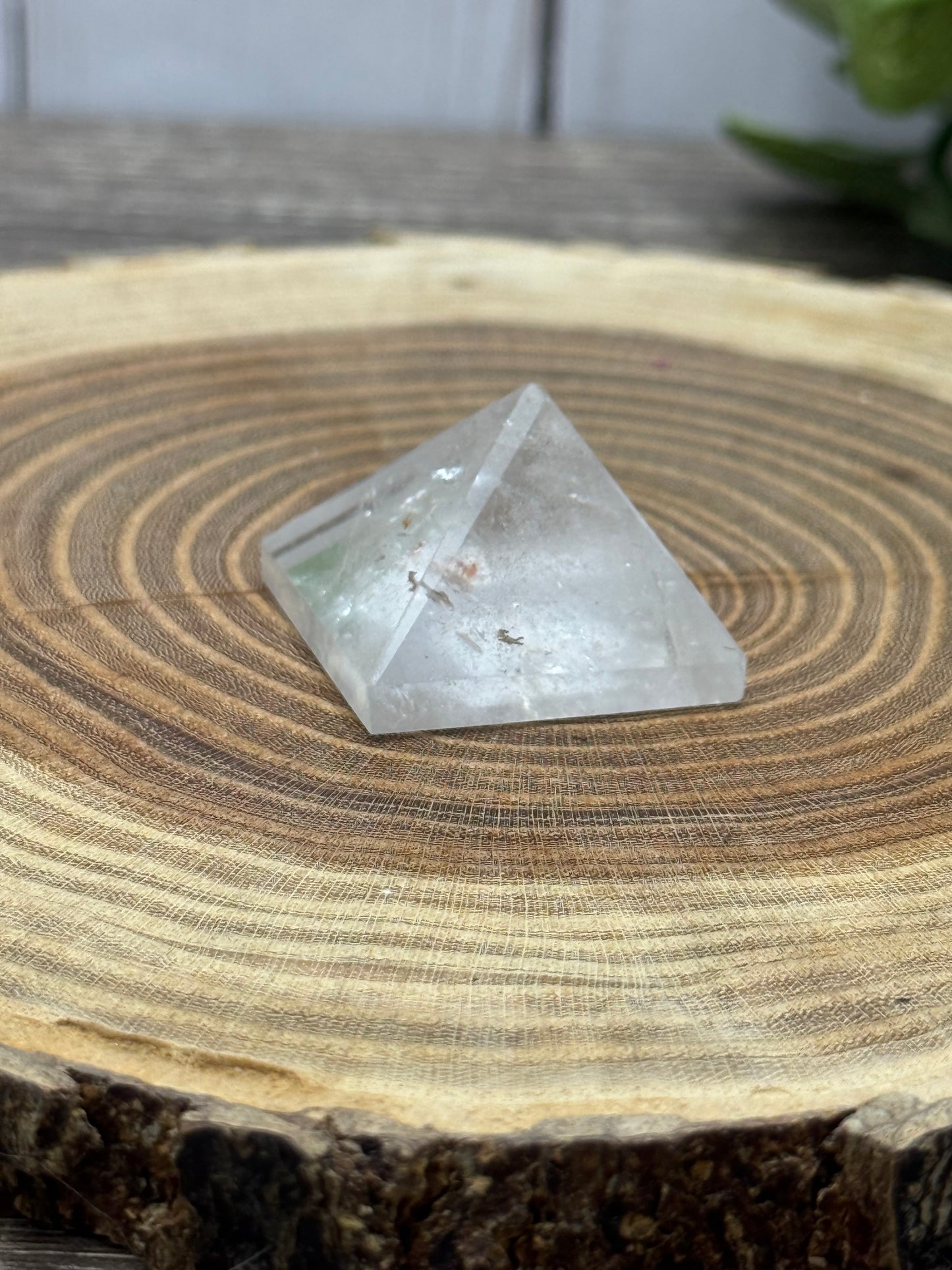 Clear Quartz Pyramid Carving