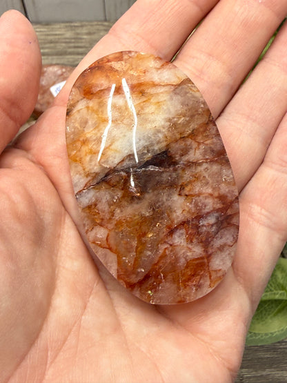 Fire Quartz Palm Stones