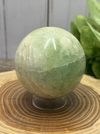 Pistachio Calcite Spheres