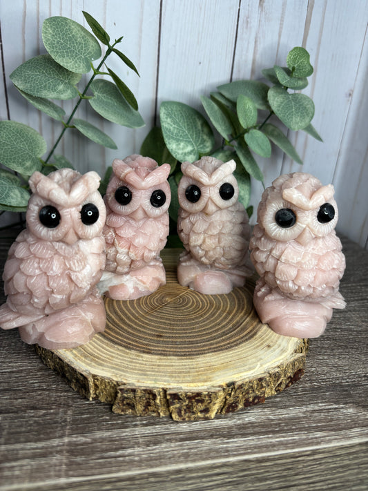 Pink Opal Owls