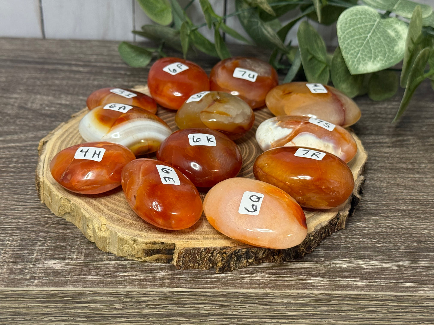 Carnelian Palm Stones