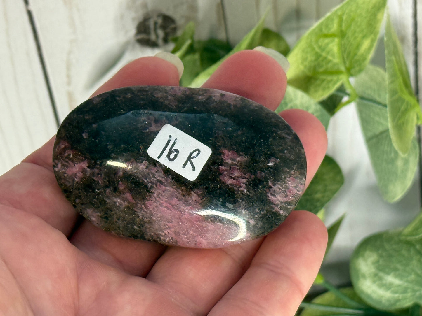 Rhodonite Palm Stone
