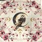 Owl Moon Floral Cherry Blossoms Garden Tapestry