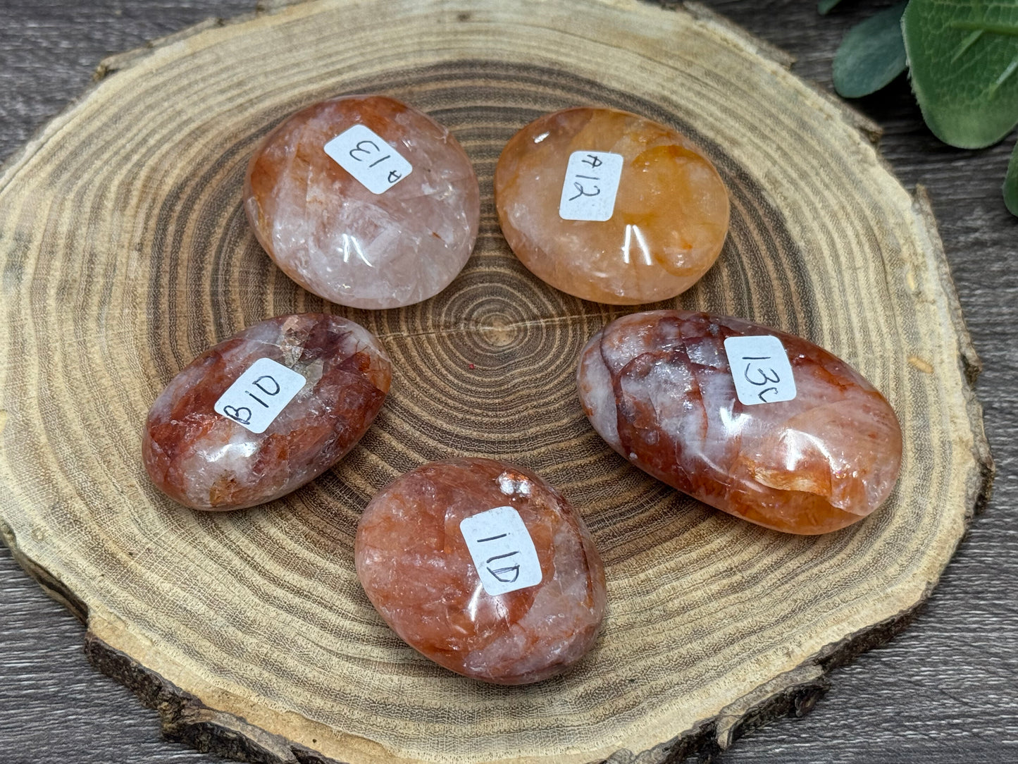Fire Quartz Palm Stones