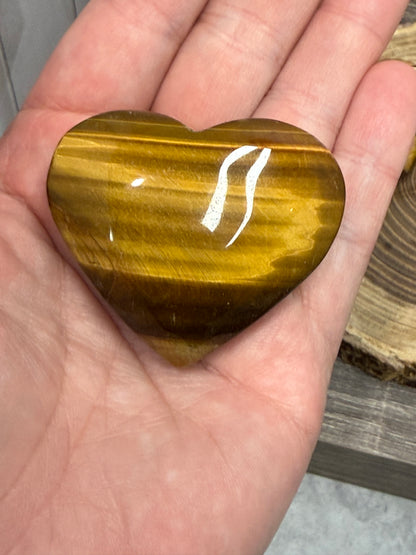 Tigers Eye Carved Hearts