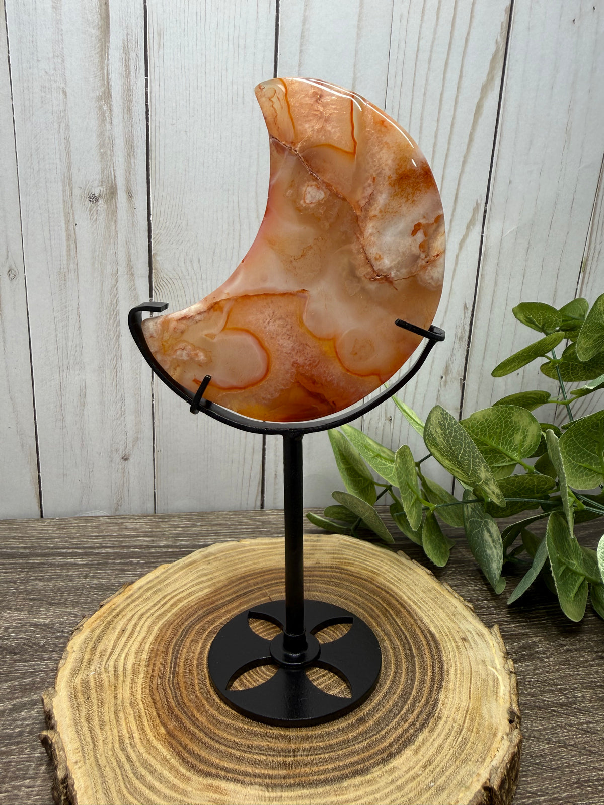 Carnelian Moons on Stands