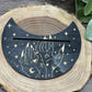 Card Stand, Card Holder, Card Board - Wooden Half Moon, mystical hands, eye, moon