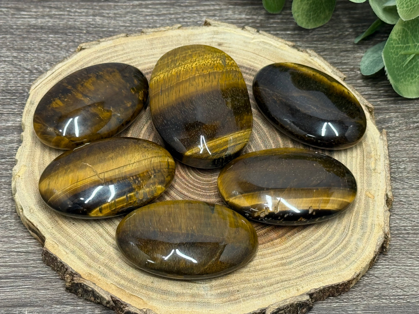 Tigers Eye Palm Stones