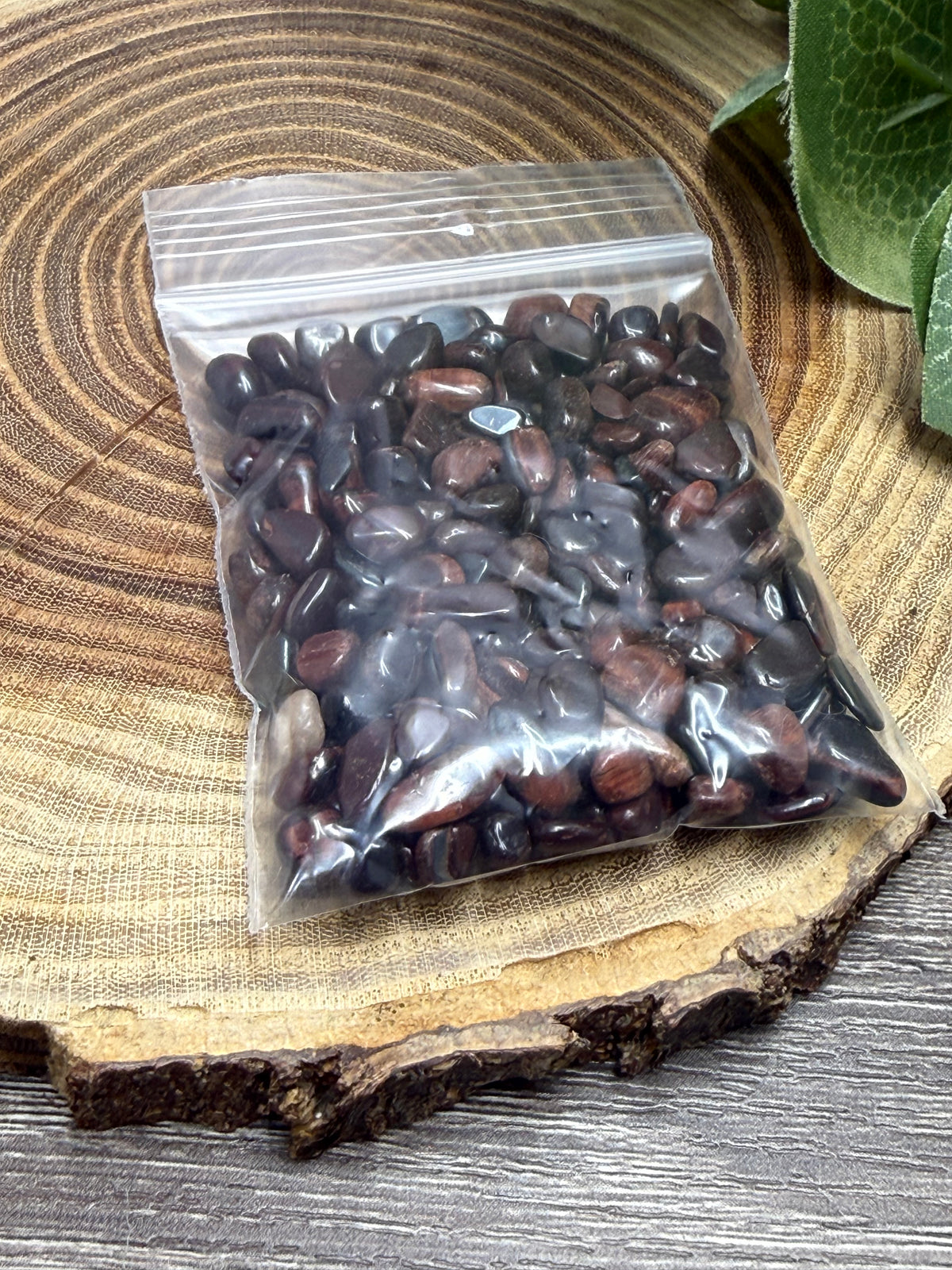 Red Tigers Eye (small) Crystal Chip Bag