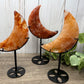 Fire Quartz Moons on Stands