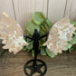 Flower Agate Angel Wings with Stand