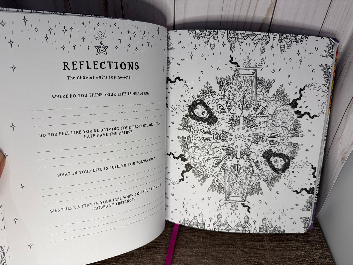 the Cosmic Slumber tarot coloring book