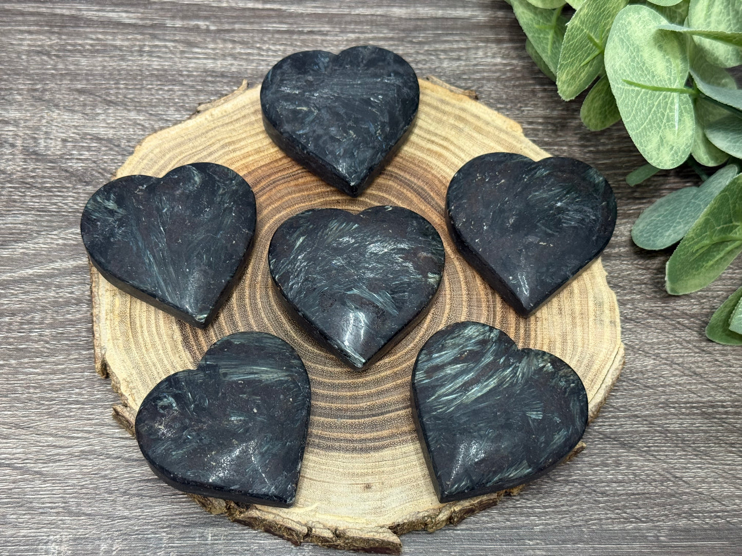 Garnet and Astrophyllite Hearts