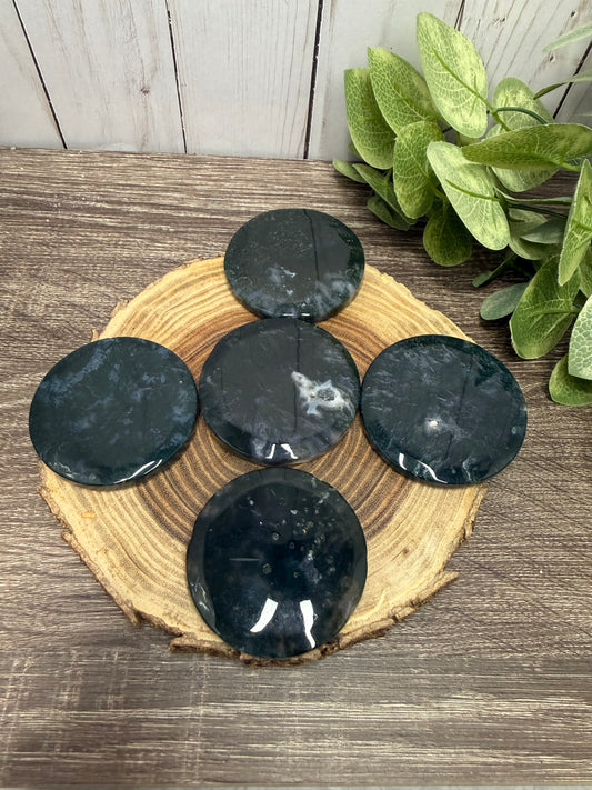 Moss Agate Small Disks