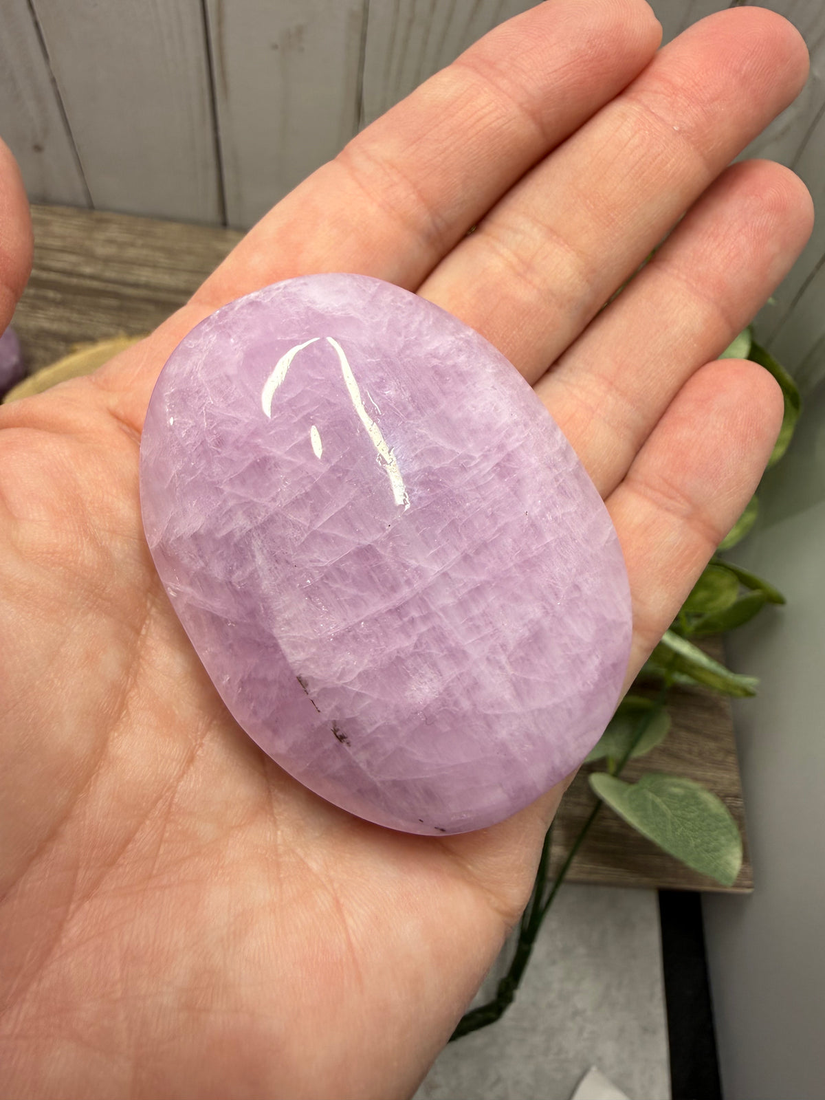 Kunzite Palm Stones