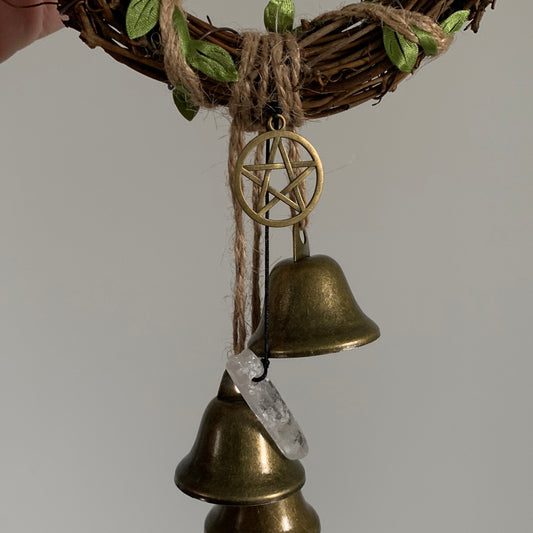 Witch Bells for Home Protection - Fake Vines/ Hanging Crystal