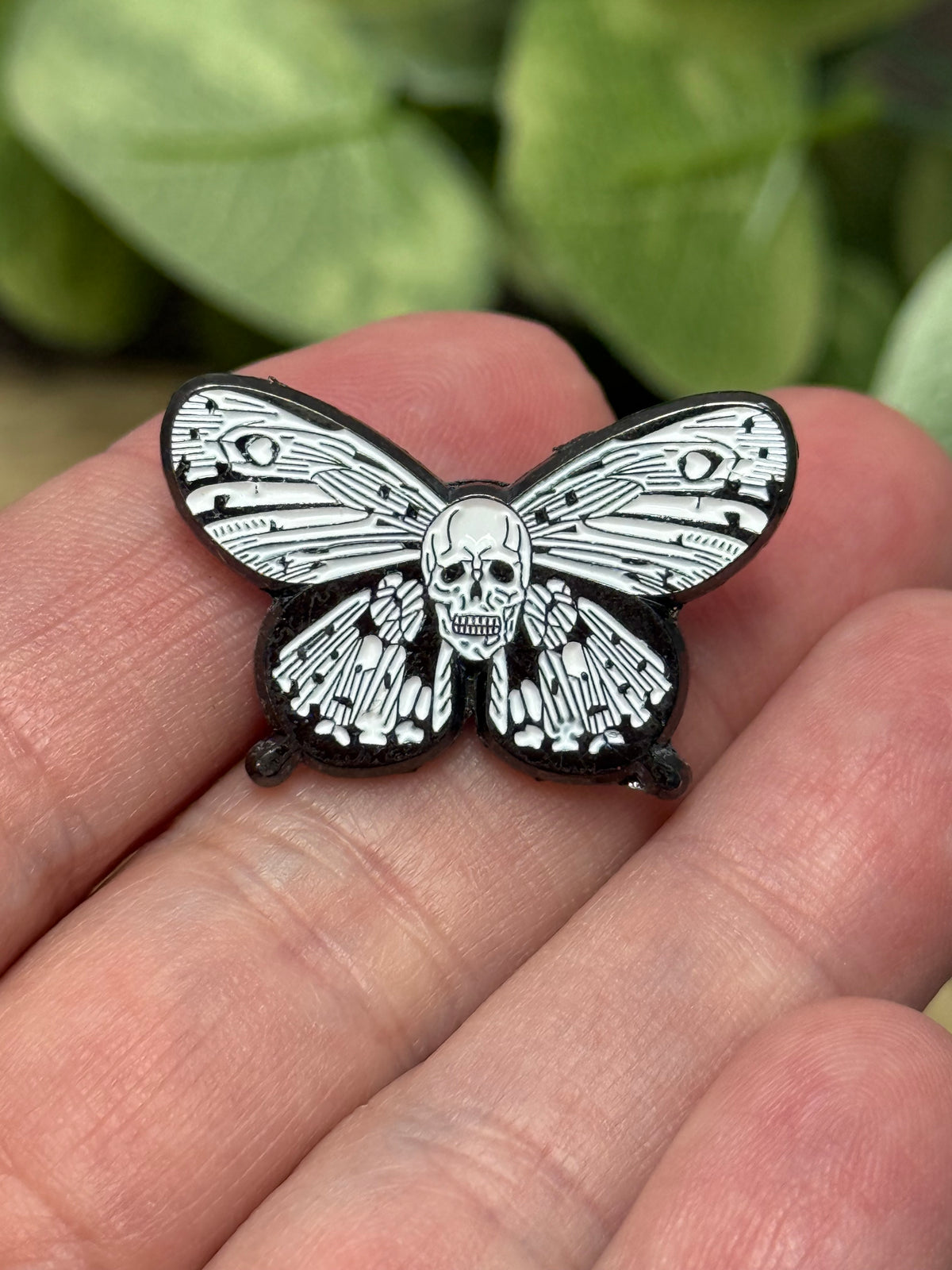 Butterfly Moth Skull Pin