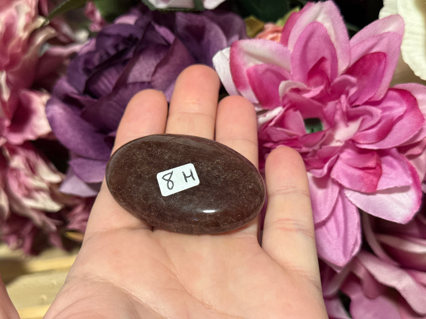 Strawberry Quartz Palm Stone