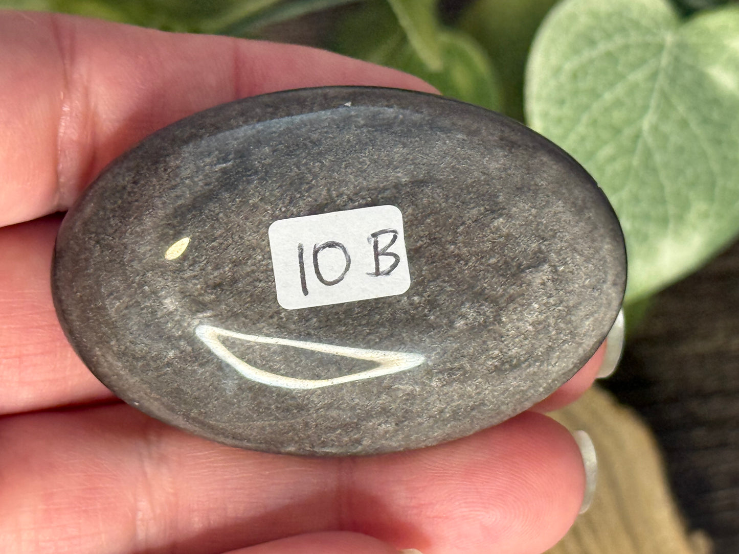 Obsidian - Silver Sheen Palm Stones