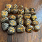 Labradorite Rune Stones Set Crystal with Elder Futhark Letterings