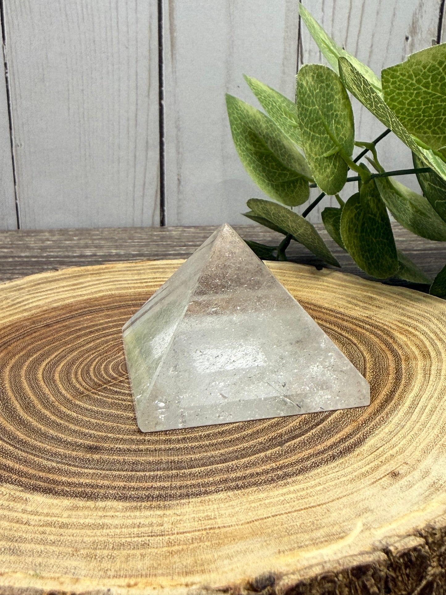 Clear Quartz Pyramid Carving