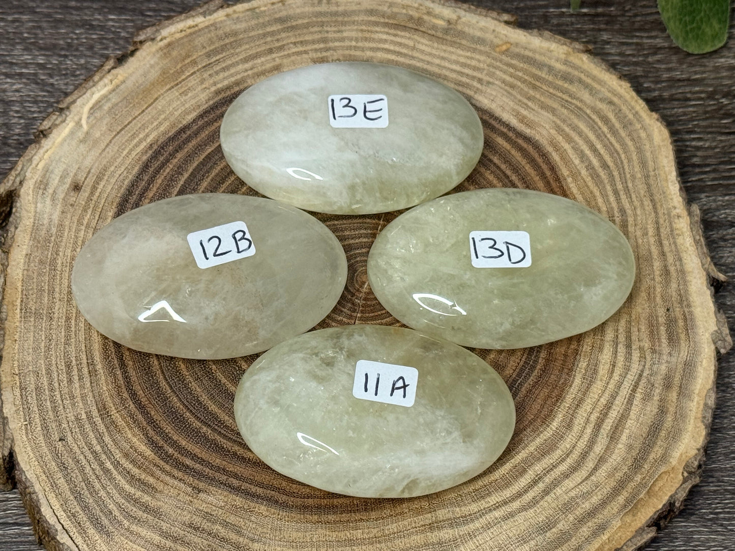 Lemon Citrine Palm Stones