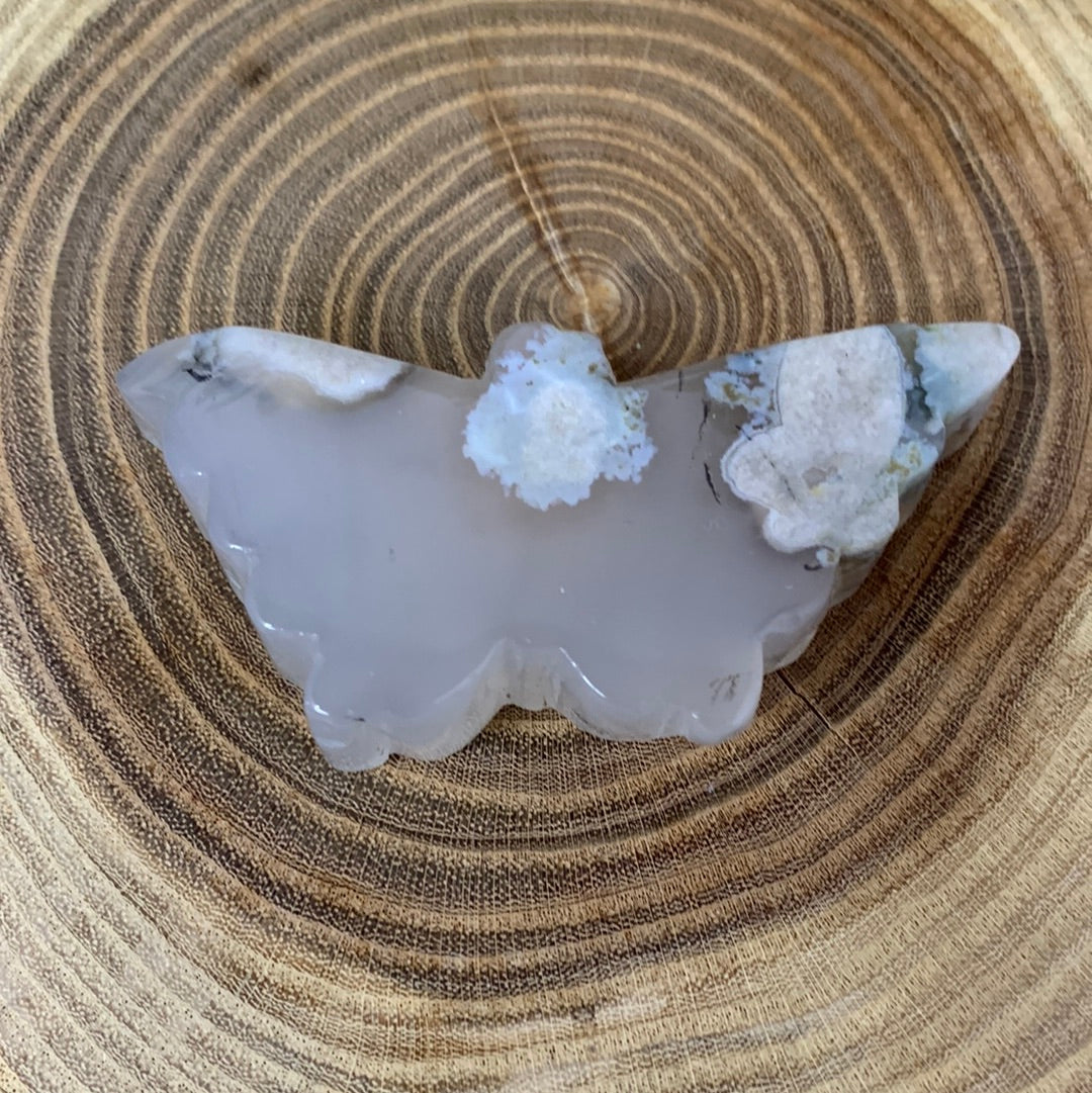 Flower Agate Butterfly Carvings