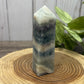 Fluorite Tower (green with a bit of purple, square style)