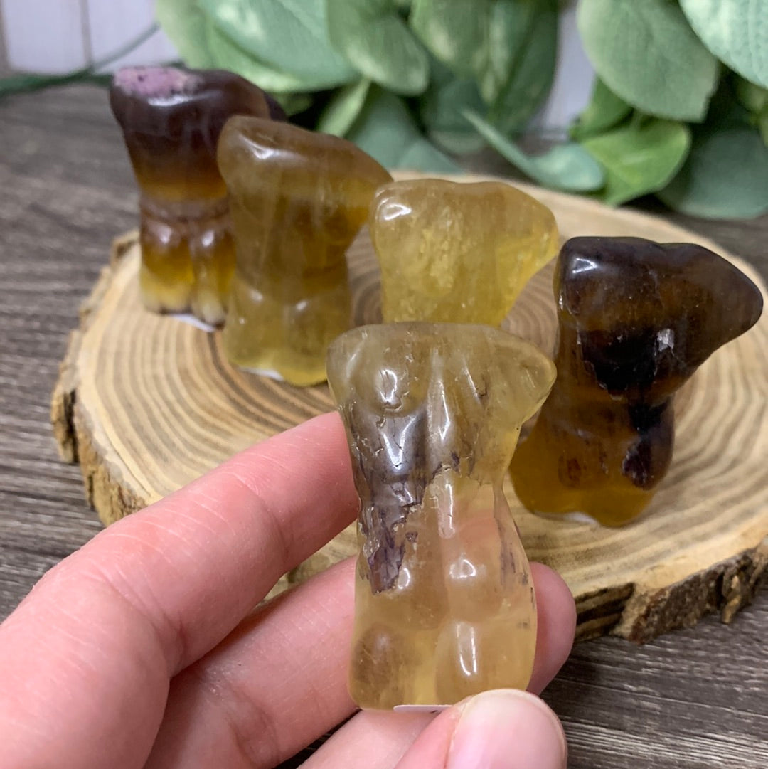 Male Body Crystal Carvings - Fluorite - Medium