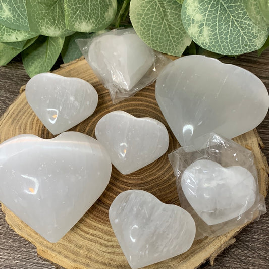 Selenite Hearts