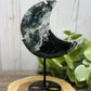 Moss Agate Moons on Stands (larger)