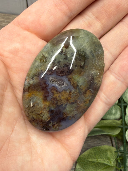 Moss Agate Palm Stones