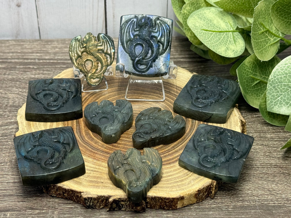 Labradorite Carved Dragons
