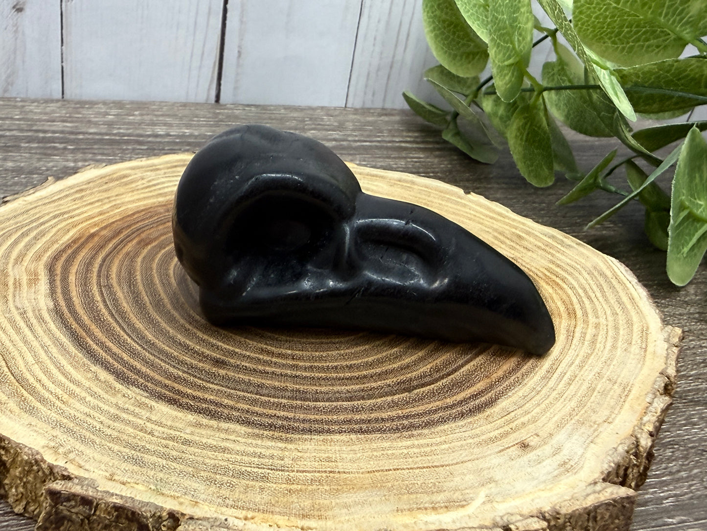 Obsidian & Yooperlite Bird Skulls/Head Carvings