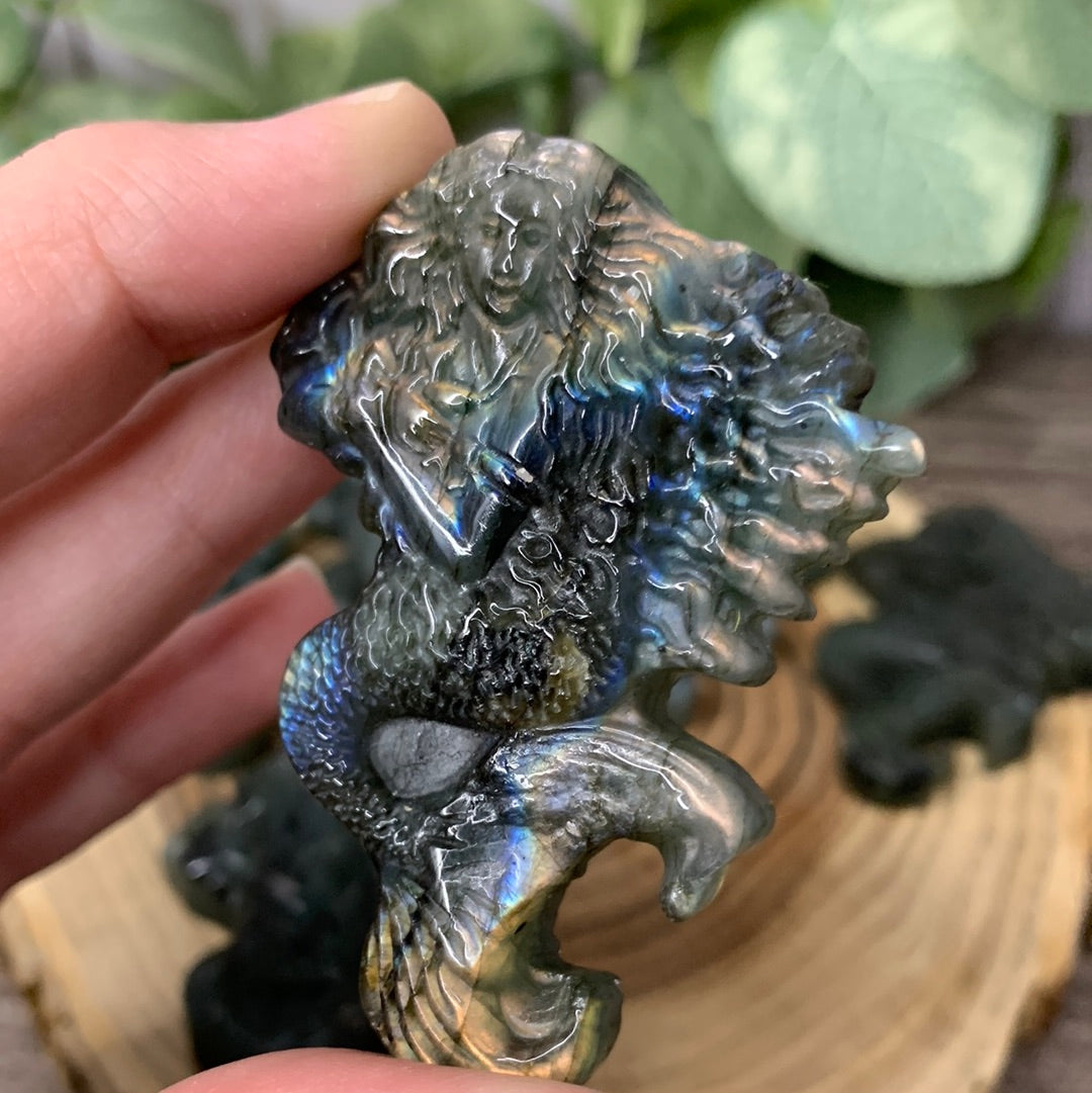 Labradorite Carved Mermaids