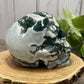 Large Moss Agate Skull
