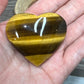 Tigers Eye Carved Hearts