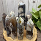 Black Flower Agate Towers