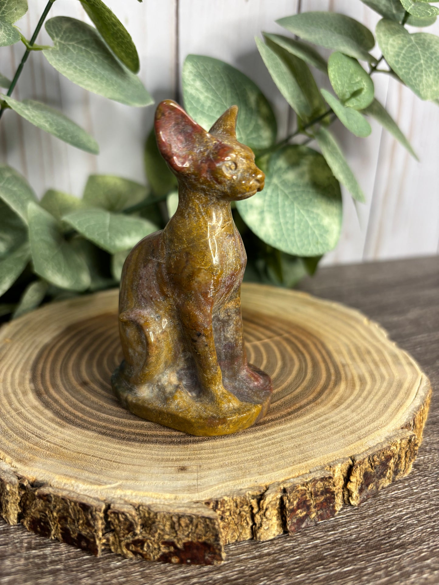 Bast (Bastet) Sphinx Cat Carvings