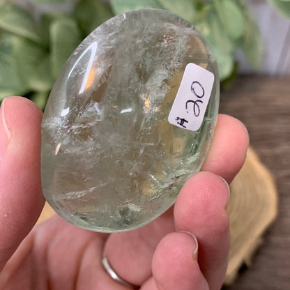 Prasiolite (Green Amethyst) Palm Stone