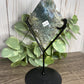 Moss Agate Diamonds with Stand