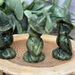 Owl with Witch Hat - Green Jade