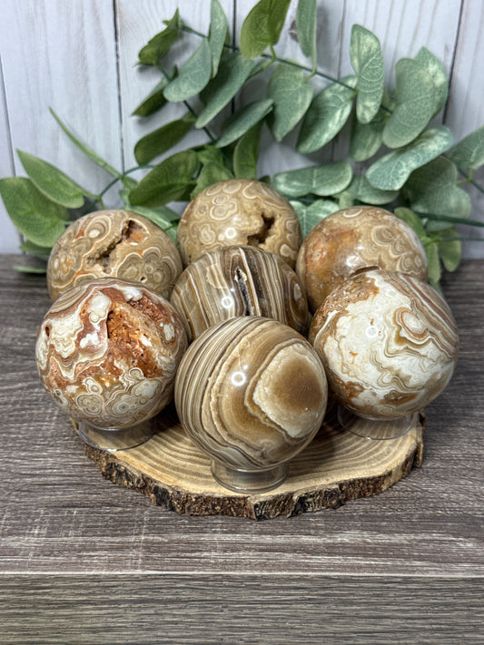 Chocolate Calcite Spheres