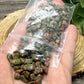 Unakite Crystal Chip Bag