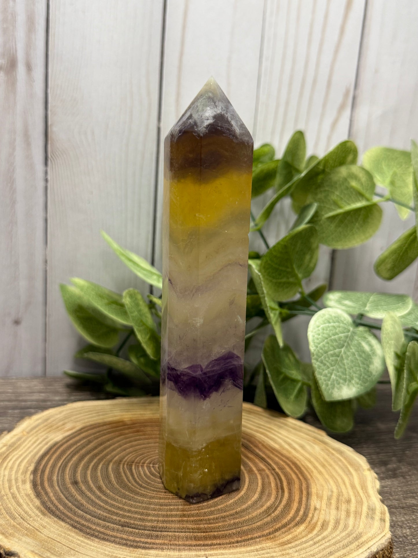 Fluorite Towers Larger - Yellow and Purple