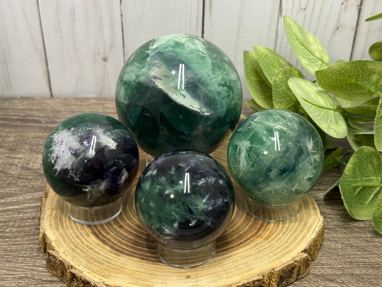 Snowflake Fluorite Sphere