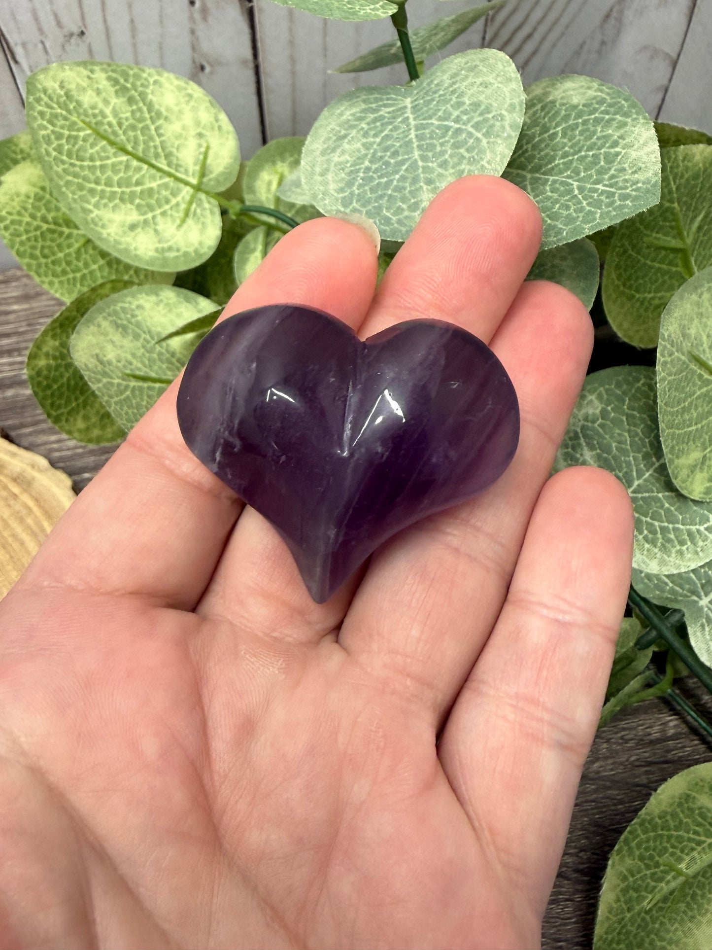 Fluorite Carved Hearts